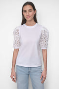 LACE-PANELED TEE