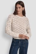 POINTELLE STITCH SWEATER