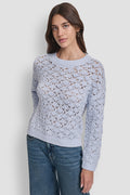 POINTELLE STITCH SWEATER
