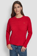 CABLE LONG SLEEVE CREW NECK WITH BABY ROLL AT HEM