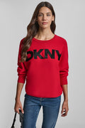 DOLMAN SLEEVE SEQUIN LOGO SWEATER
