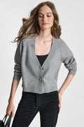 V-NECK RAGLAN CARDIGAN WITH REGAL BUTTONS