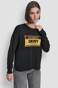 LONG SLEEVE LICENSE PLATE LOGO SWEATER