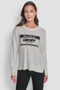LONG SLEEVE LICENSE PLATE LOGO SWEATER